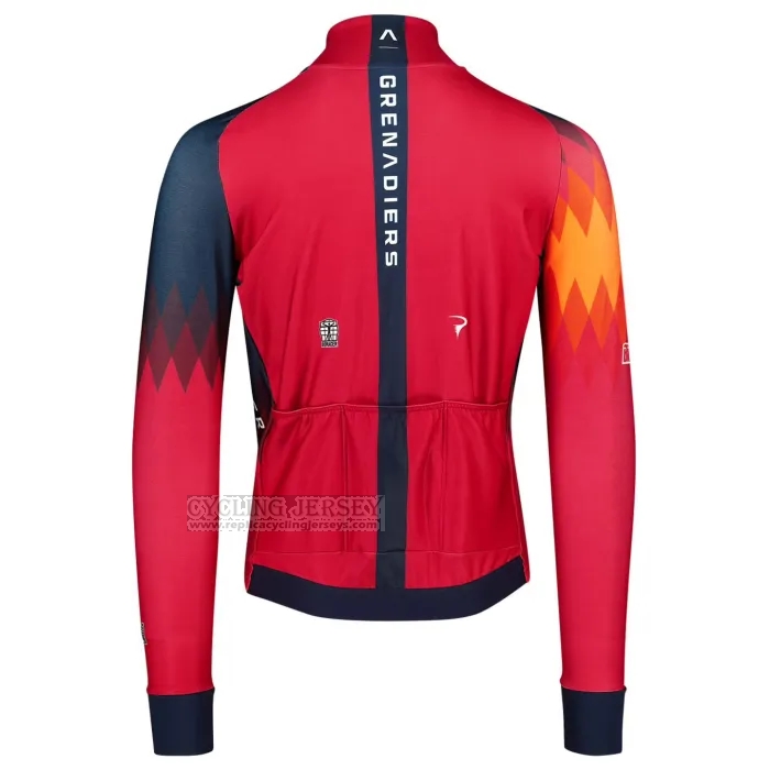 2023 Cycling Jersey Ineos Grenadiers Red Long Sleeve and Bib Short